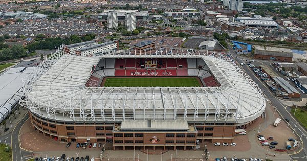 Sunderland AFC's Stadium of Light football ground seen from outside