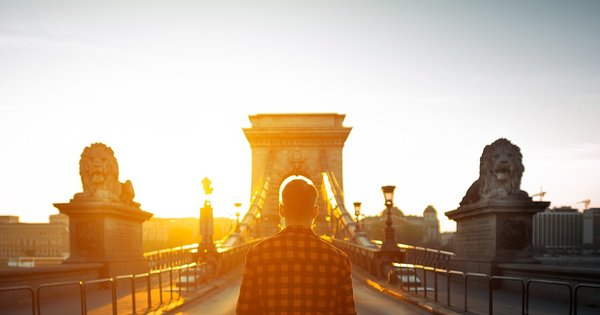 The Széchenyi Chain Bridge over the Danube in Budapest