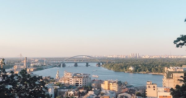 Aerial view of Kyiv, Ukraine, host city of KyivPride 2026