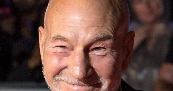 Patrick Stewart smiling broadly at the Toronto International Film Festival premiere of The Martian in 2015