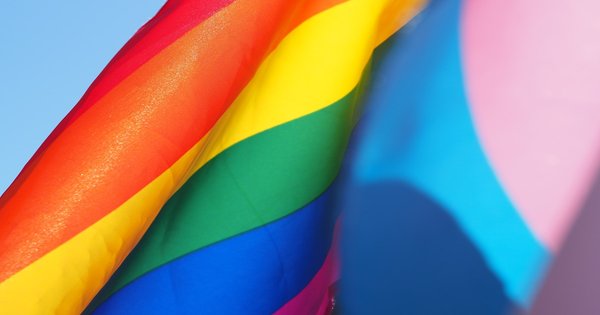 A close-up of a rainbow-striped fabric pattern