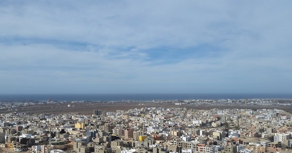 Aerial cityscape view of Dakar, Senegal