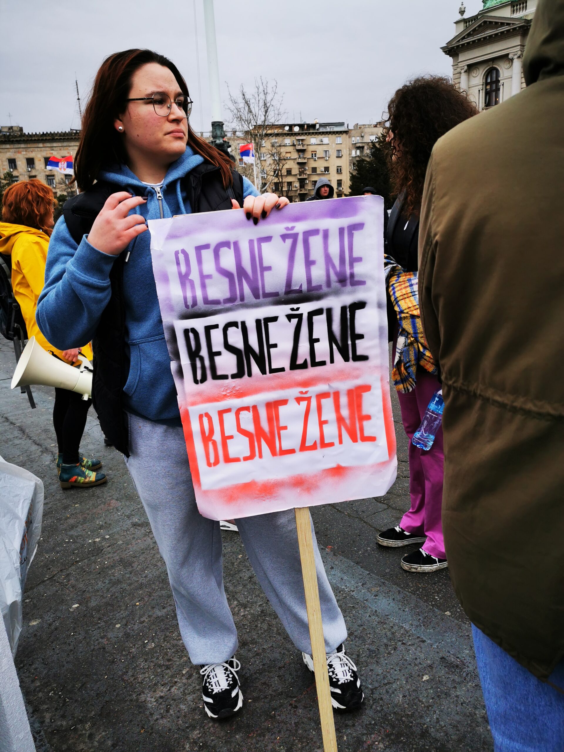 An Anti-Femicide protest in Belgrade, Serbia.