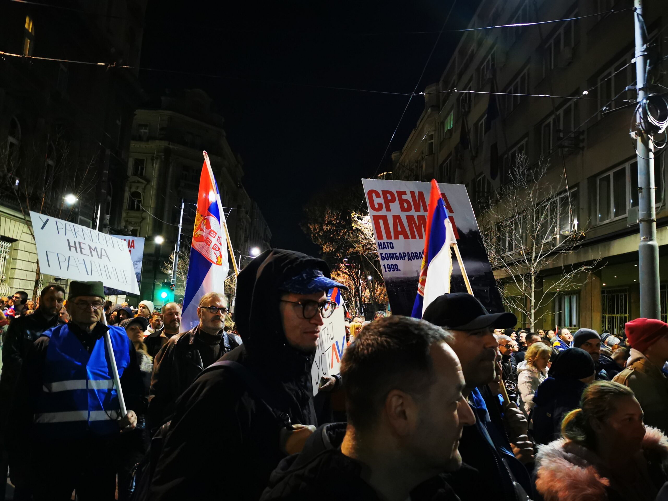 A protest in Belgrade.