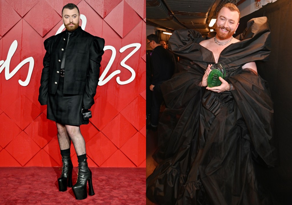 Sam Smith fans go wild for skirt and heels look at British Fashion Awards