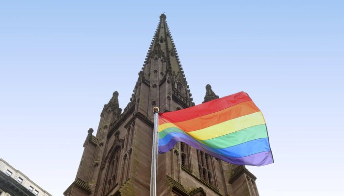 A church responded with love after a hateful vandal tore down its LGBTQ+-affirming banner