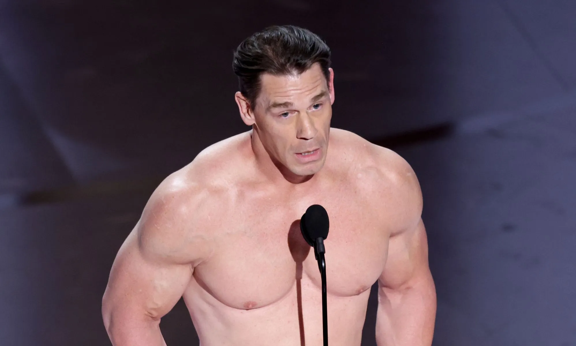 John Cena gets naked at Oscars to present award – and the gays are thirsty