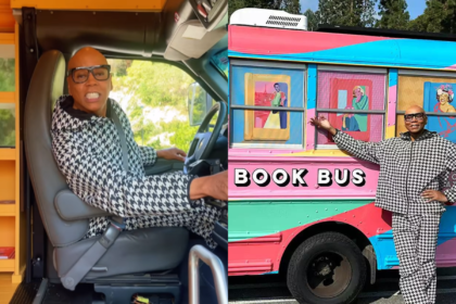 RuPaul runs rings around LGBTQ+ book bans in the best way: With a giant rainbow library bus