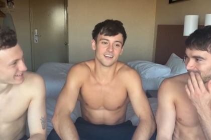 Tom Daley posts shirtless interview with two diving partners, and three is certainly a charm