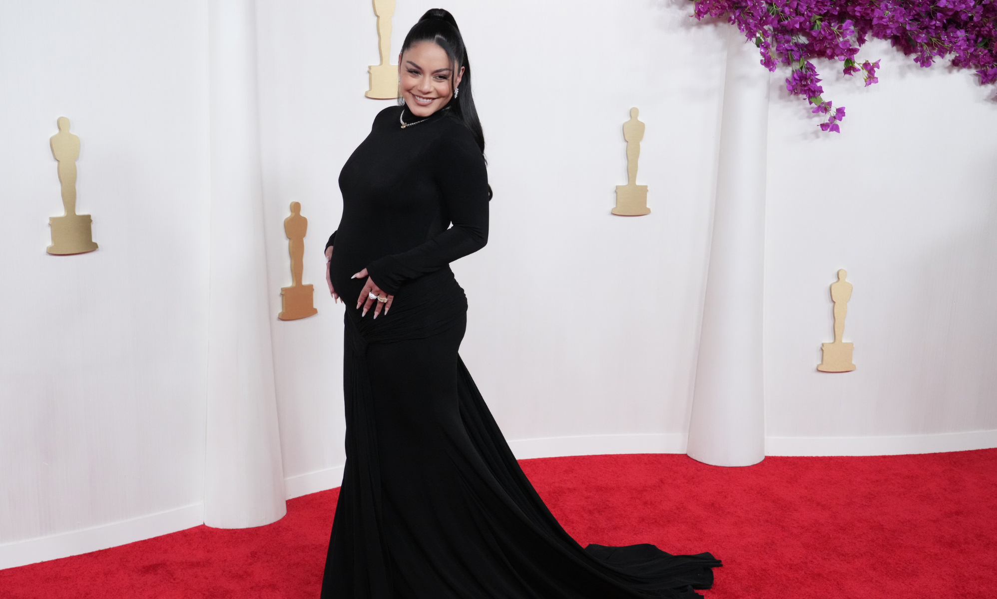 Vanessa Hudgens confirms her pregnancy at the 2024 Oscars