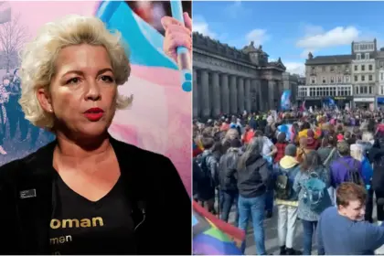 Posie Parker rally ‘drowned out’ by trans rights group Cabaret Against the Hate Speech in Edinburgh